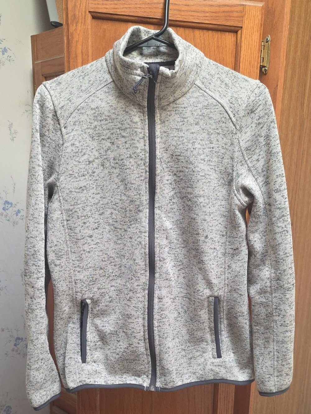 Port Authority Heathered Light Gray Full-Zip Jacket